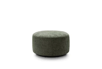 Ingrid Chenille Swivel Footstool | Rifle Green
