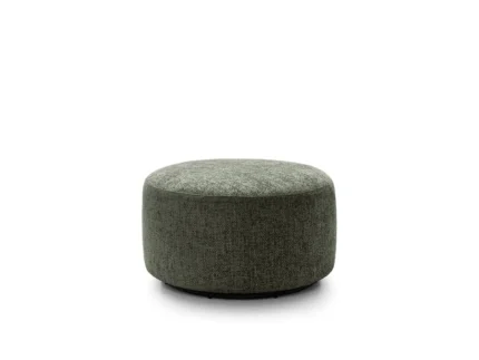 Ingrid Chenille Swivel Footstool | Rifle Green