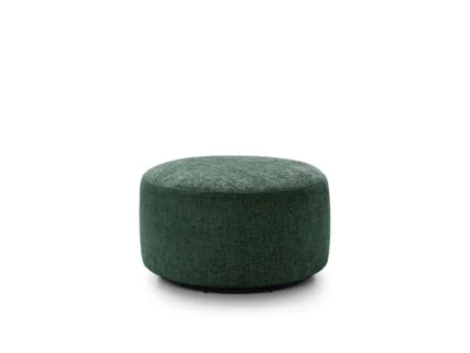 Ingrid Chenille Swivel Footstool | Jungle Green