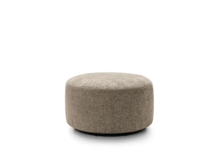 Ingrid Chenille Swivel Footstool | Taupe