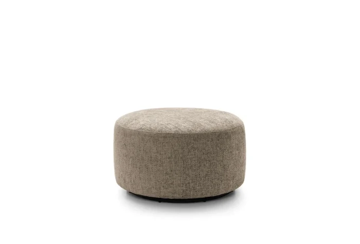 Ingrid Chenille Swivel Footstool | Taupe