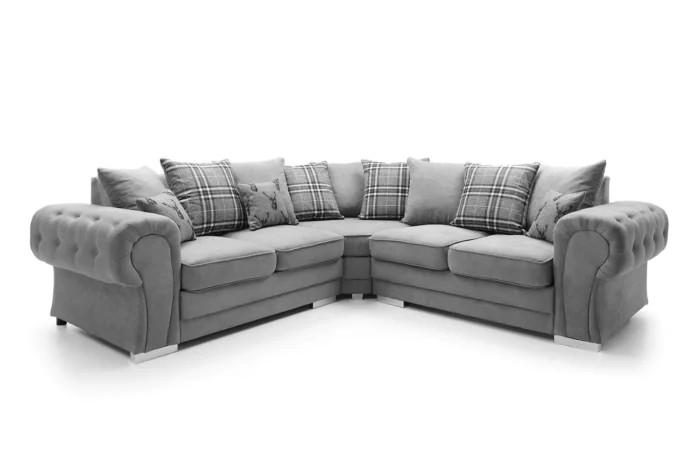 VERONA CHENILLE CORNER SOFA - Image 9